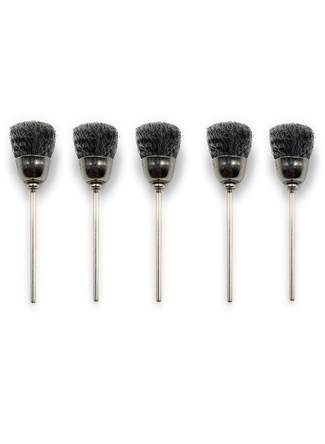 Aone Steel Wire Cup End Brush 5pcs for Satin/Brushed Finish, Rust Removal & Cleaning for Dremel Rotary Tool, Micro Hand Motor, Polishing Motor for Jewellery Making, Watchmaking, Model Making - Image 1